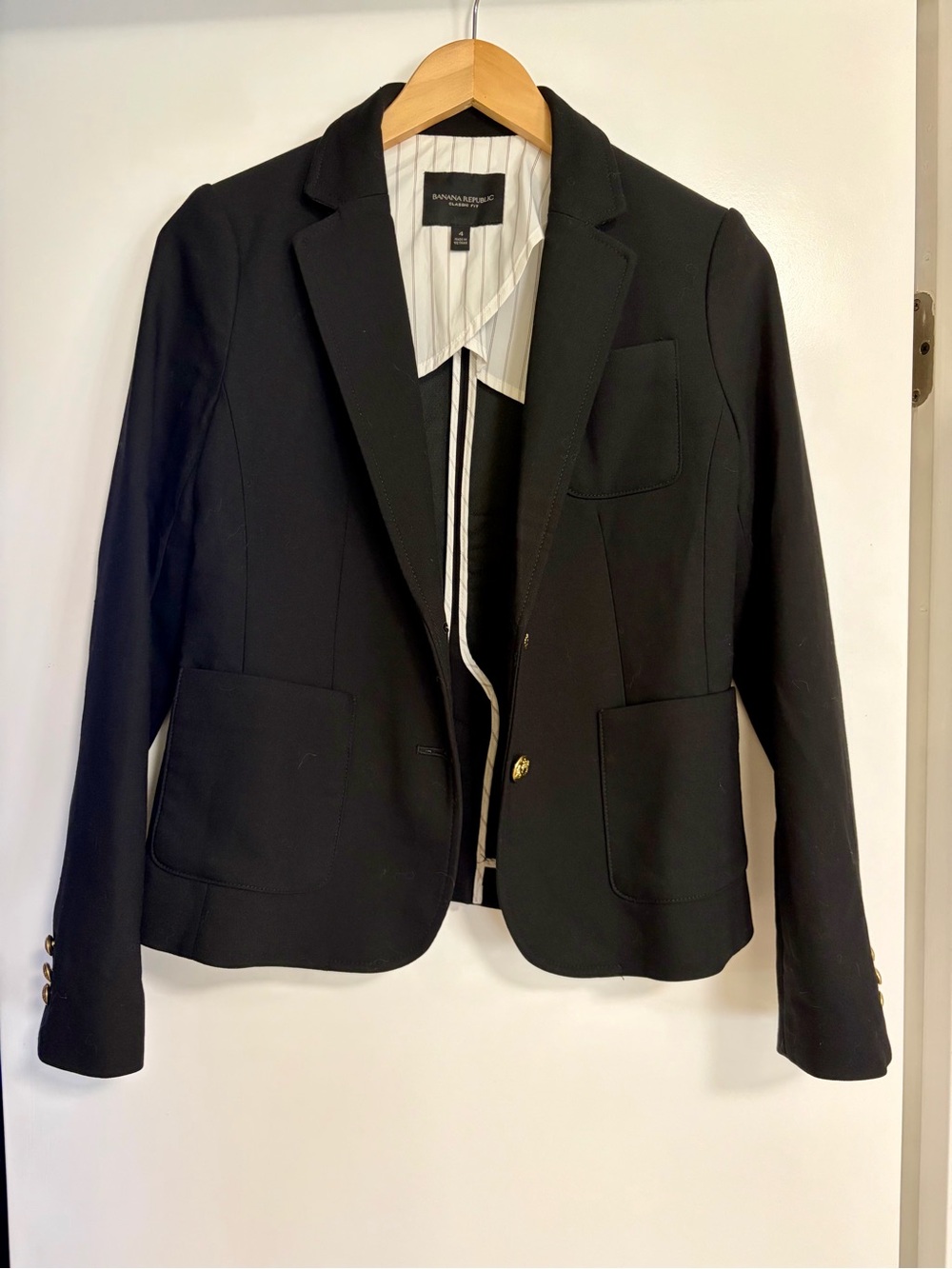 Banana Republic Black Blazer Size 4 Like New